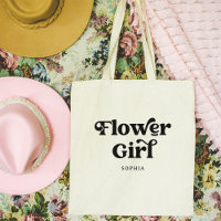 Simple Retro Boho Typography | Flower Girl