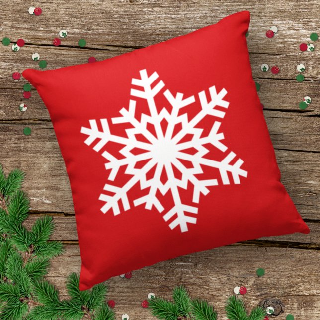 Simple Retro Chic Seasonal Ice Crystal Cabin Porch Cushion (Creator Uploaded)
