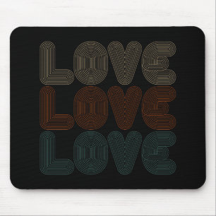 Simple Retro Love Typograph Valentine   Mousepad