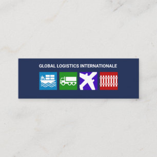 Simple Retro Stylish Professional Logistics Mini Business Card