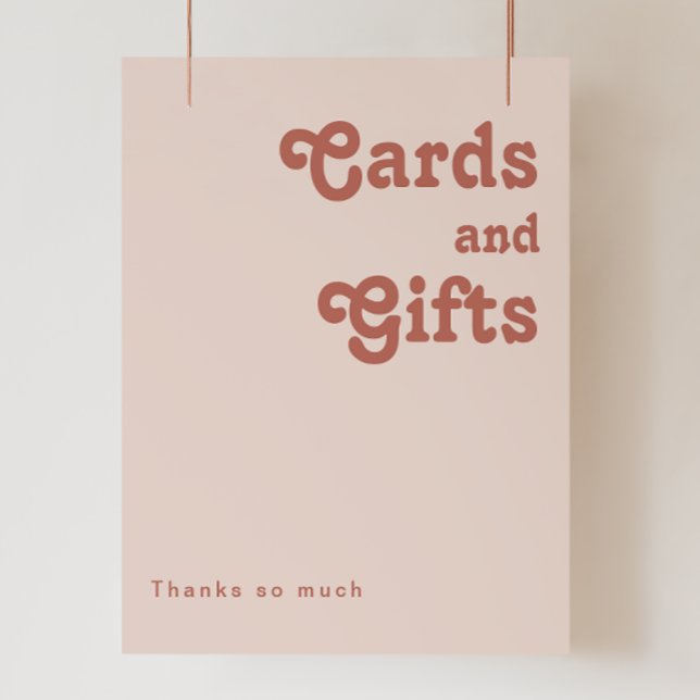Simple Retro Vibes | Blush Pink Cards and Gifts Poster (Creator Uploaded)