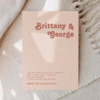 Simple Retro Vibes | Blush Pink Casual Wedding