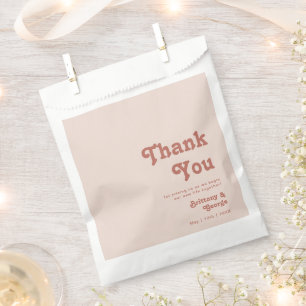 Simple Retro Vibes   Blush Pink Thank You Favour Bag