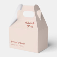 Simple Retro Vibes | Blush Pink Wedding Favour Box