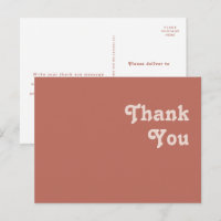 Simple Retro Vibes | Old Rose Wedding Thank You