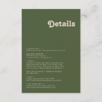 Simple Retro Vibes | Olive Green Details