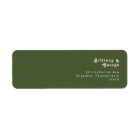 Simple Retro Vibes | Olive Green Return Address