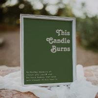 Simple Retro Vibes | Olive Green This Candle Burns