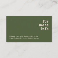 Simple Retro Vibes | Olive Green Wedding Website