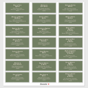 Simple Retro Vibes   Olive Wedding Guest Address
