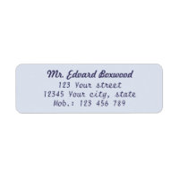Simple Return Address Blue