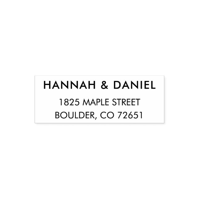 Simple Return Address Custom Template Self-inking Stamp (Design)
