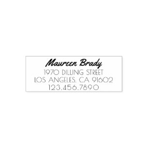 Simple Return Address Custom Text 4 Lines Self-inking Stamp