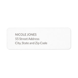 Simple Return Address Label