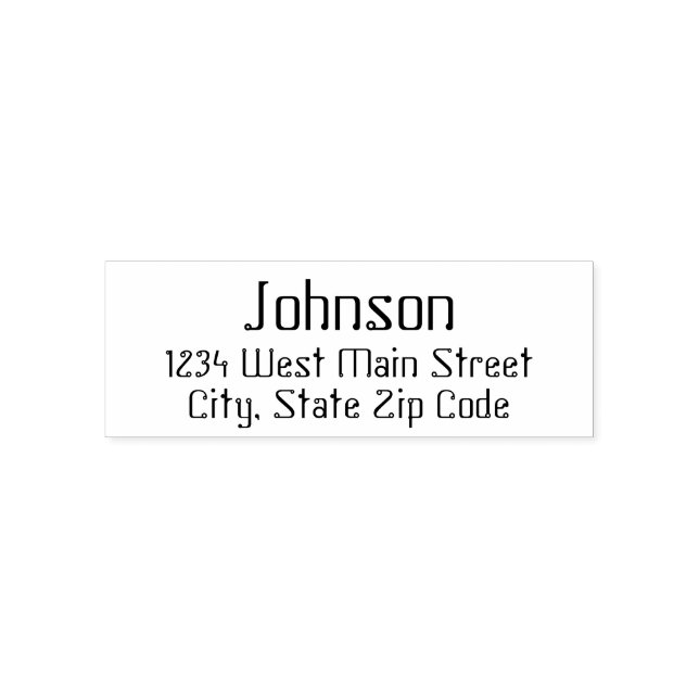 Simple Return Address Label Self-inking Stamp (Design)