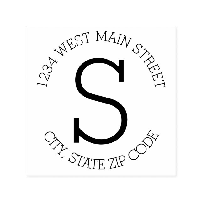 Simple Return Address Label Self-inking Stamp (Design)