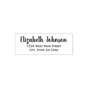 Simple Return Address Label Self-inking Stamp