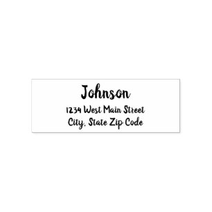 Simple Return Address Label Self-inking Stamp