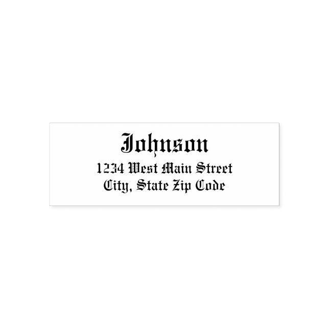 Simple Return Address Label Self-inking Stamp (Design)