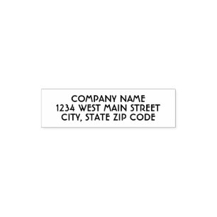 Simple Return Address Label Self-inking Stamp