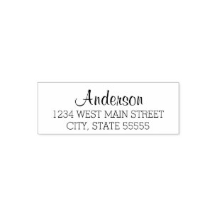 Simple Return Address Label Self-inking Stamp