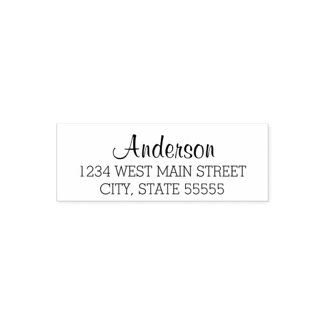 Simple Return Address Label Self-inking Stamp (Design)