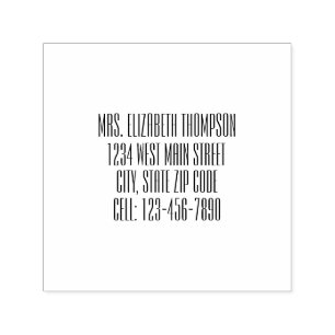 Simple Return Address Label Self-inking Stamp