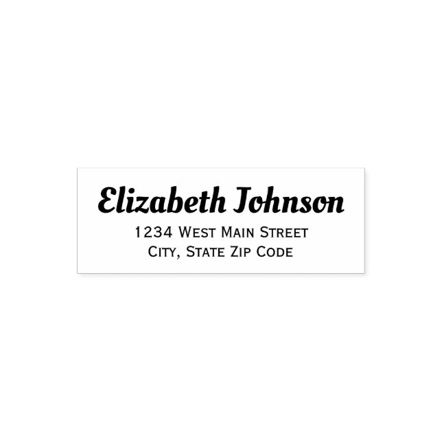 Simple Return Address Label Self-inking Stamp (Design)