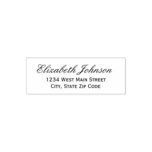 Simple Return Address Label Self-inking Stamp