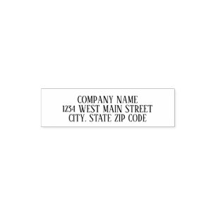 Simple Return Address Label Self-inking Stamp