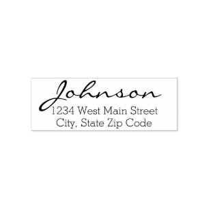 Simple Return Address Label Self-inking Stamp
