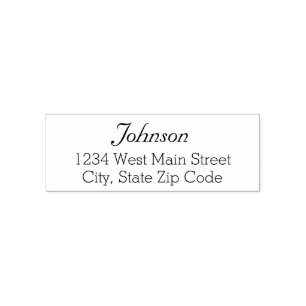 Simple Return Address Label Self-inking Stamp
