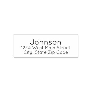 Simple Return Address Label Self-inking Stamp