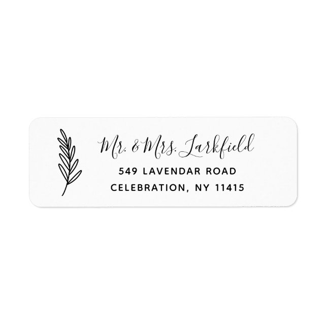 Simple Return Address Labels (Front)