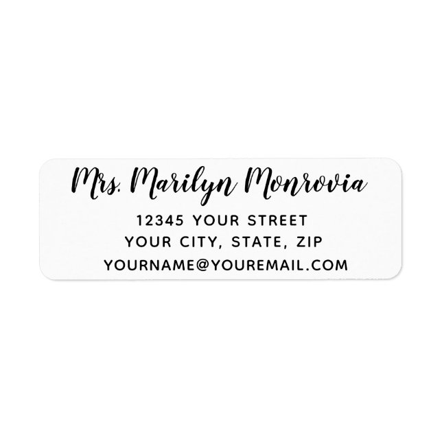 Simple Return Address Return Address Label (Front)