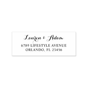 Simple Return Address  Rubber Stamp