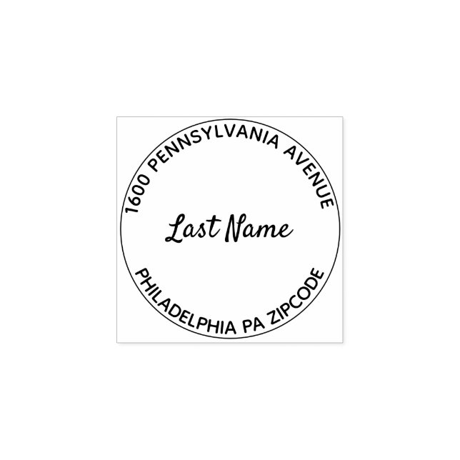 Simple Return Address Rubber Stamp (Imprint)