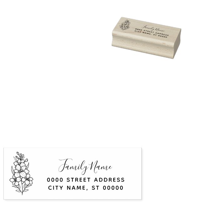 Simple Return Address Rubber Stamp (Stamped)