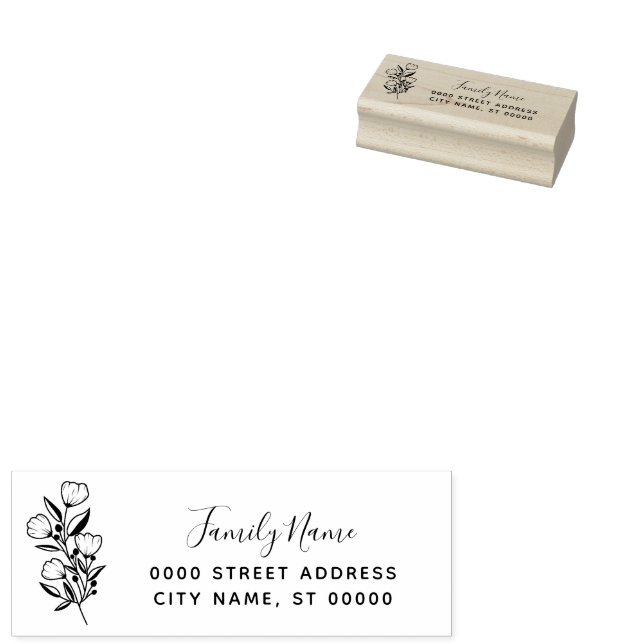 Simple Return Address Rubber Stamp (Stamped)