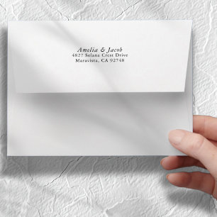 Simple Return Address Wedding Envelope