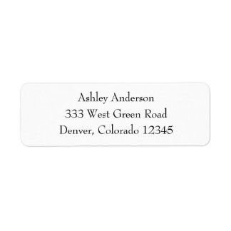 Simple Return Adres Address Label