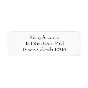 Simple Return Adres Return Address Label