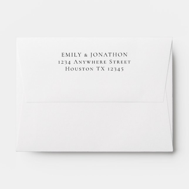 Simple Return Name and Address Envelope (Back (Top Flap))