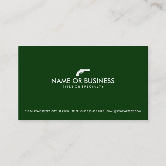 simple revolver business card (Front)