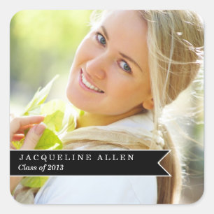 Simple Ribbon Graduation Favour Stickers