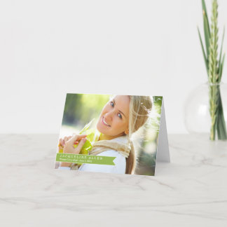 Simple Ribbon Graduation Thank You Card