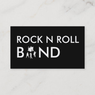 Simple Rock Band Business Cards