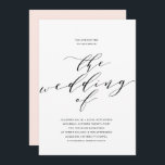 Simple Romance Calligraphy Wedding Invitation<br><div class="desc">Gorgeous,  on-trend romantic calligraphy invitations featuring hand lettering and simple script typography.  Lovely typography and all black text makes this design truly stand out.  These simple romance invitations are modern and classy with a chic,  yet traditional,  touch.</div>