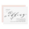 Simple Romance Calligraphy Wedding Invitation