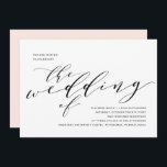 Simple Romance Calligraphy Wedding Invitation<br><div class="desc">Gorgeous,  on-trend romantic calligraphy invitations featuring hand lettering and simple script typography.  Lovely typography and all black text makes this design truly stand out.  These simple romance invitations are modern and classy with a chic,  yet traditional,  touch.</div>